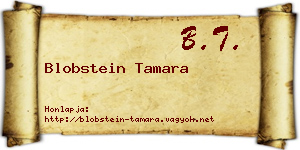 Blobstein Tamara névjegykártya